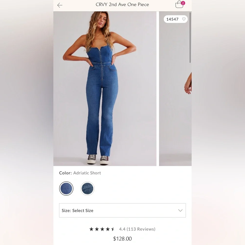 CRVY 2nd Ave Denim One Piece - Picture 2 of 5